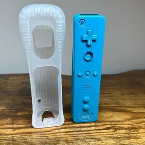 Official Nintendo Motion Plus Controller Blue RVL-036 Wii Remote OEM WORKS